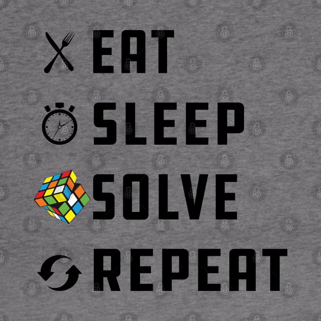 Rubik Cube - Eat Sleep Solve Repeat by KC Happy Shop